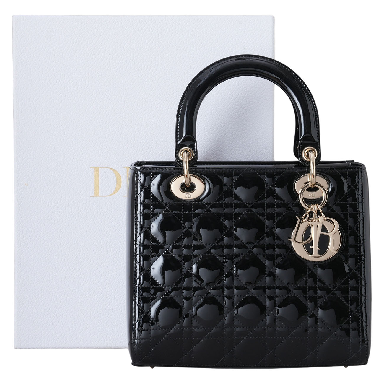CHRISTIAN DIOR(USED)크리스찬 디올 페이던트 레이디백 미듐